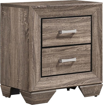 Coaster Home Furnishings Kauffman Transitional 5-Piece Bedroom Set Queen Size Panel Bed Frame 54-inch Headboard Washed Taupe 204191Q-S5