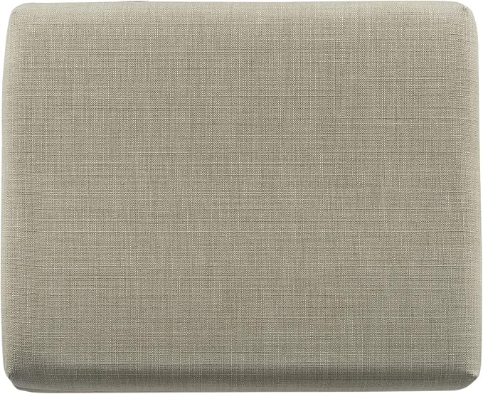 HomePop 22" Medium Rectangular Storage Ottoman - Tan Linen
