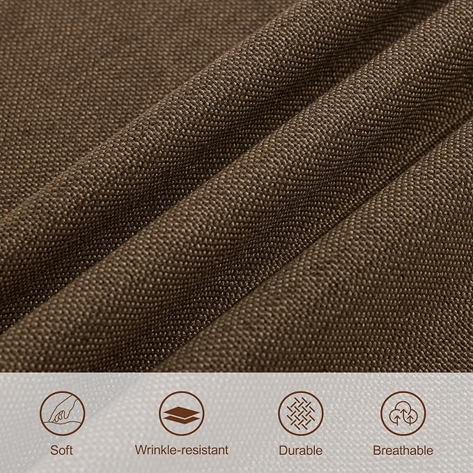 WUTUTUEE 24" Fabric Square Storage Ottoman with Wooden Tray, Modern Tufted Button Footstool Coffee Table, Upholstered Small Ottoman for Living Room, Bedroom, Brown