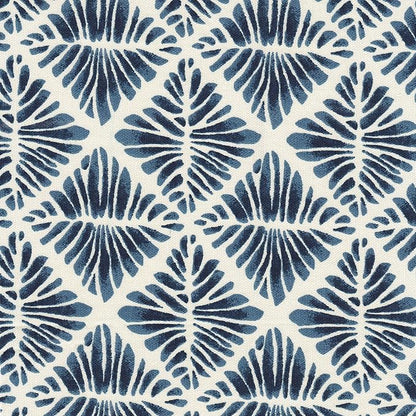 HomePop 18" Classic Square Storage Ottoman - Blue Geometric Pattern