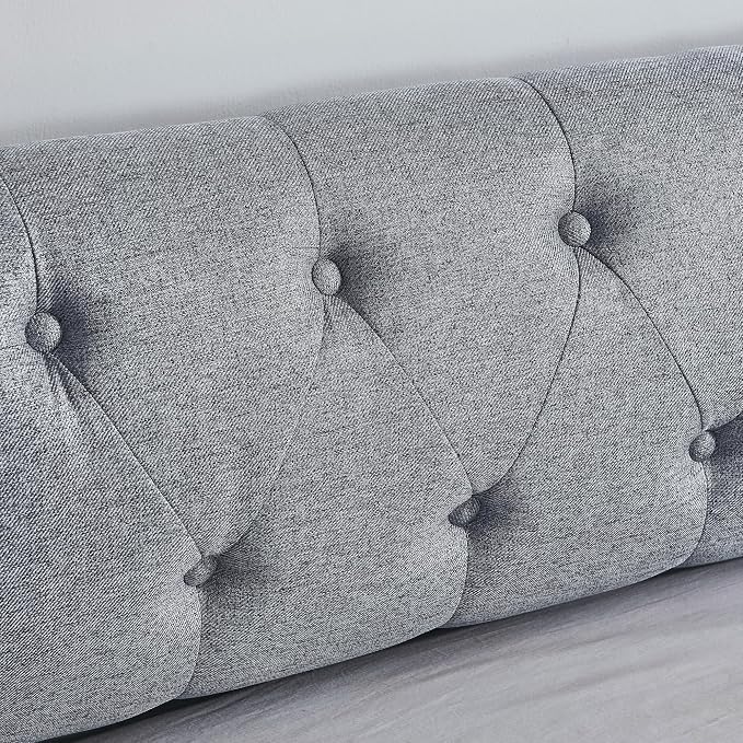 KEIKI Twin Size Upholstery Daybed with Trundle and USB Charging Design, Twin to King Design Mid-Century Extendable Sofa Bed, Easy Assembly, No Box Spring Required, for Living Room and Bedroom, Grey