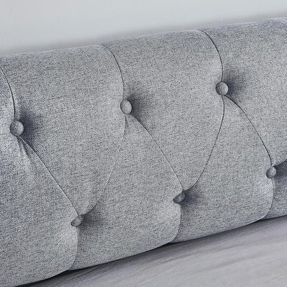 KEIKI Twin Size Upholstery Daybed with Trundle and USB Charging Design, Twin to King Design Mid-Century Extendable Sofa Bed, Easy Assembly, No Box Spring Required, for Living Room and Bedroom, Grey