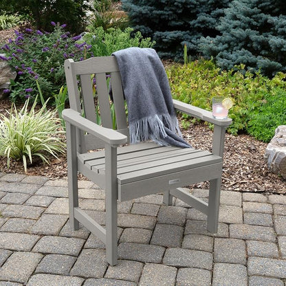 Highwood AD-KITCHGL2-HGR 2 Lehigh Garden Chairs with 1 Square Side Table 3-Piece Set, Harbor Gray
