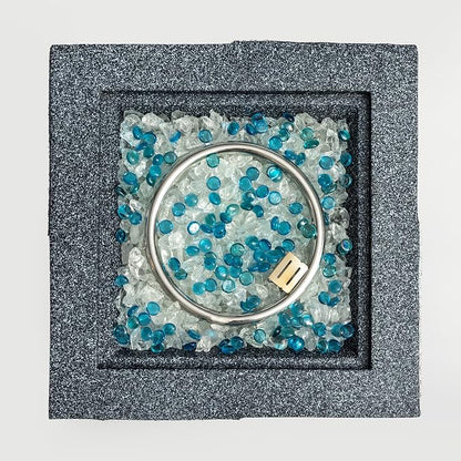 20" Propane Gas Fire Pit Table, 40000 BTU Square Concrete Outdoor Fire Pit with Glass Rocks & Rain Cover, Patio Fire Table for Backyard Deck Garden, Light Grey Blue