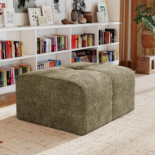 35.4" Foam Filled, No Assembly Required, Suitable for Living Room, Home and Bedroom, for Boneless Sofa, Khaki