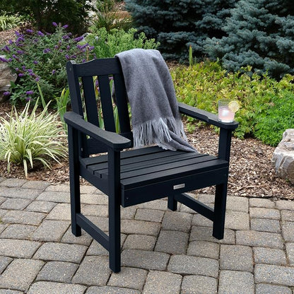 Highwood AD-KITCHGL2-FBE 2 Lehigh Garden Chairs with 1 Square Side Table 3-Piece Set, Federal Blue