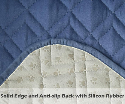 Ameritex Waterproof Nonslip Recliner Cover Stay in Place, Dog Chair Cover Furniture Protector, Ideal Recliner Slipcovers for Pets and Kids (Blue, 30'')