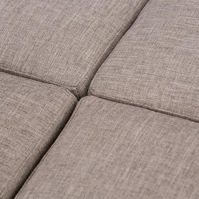 SIMPLIHOME Avalon Wide Contemporary Square Coffee Table Storage Ottoman, Fawn Brown, Table Ottoman