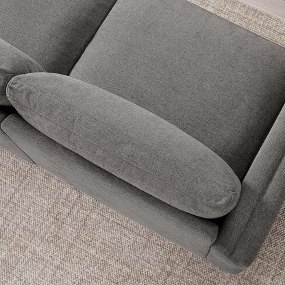 CHITA 118” Super Large Luxury Sectional Modular Sofa, Down Filled, 3 Seat Couch, Grey