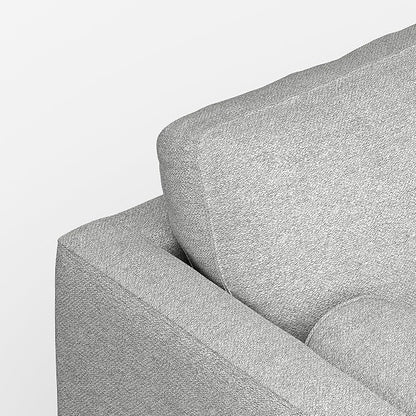 SIMPLIHOME Morrison Right Sectional Sofa in Woven-Blend Recycled Polyester Fabric, Mist Grey, 102-inches Wide, L-Shaped Couch with Right Chaise for the Living Room and Family Room