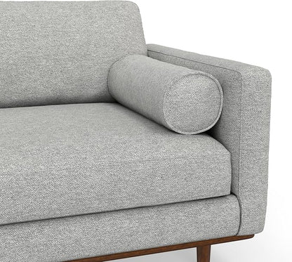 SIMPLIHOME Morrison Left Sectional Sofa in Woven-Blend Recycled Polyester Fabric, Mist Grey, 102-inches Wide, L-Shaped Couch with Left Chaise for The Living Room and Family Room