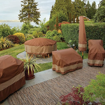 DUCKCOVERS Ultimate Waterproof 32 Inch Round Fire Pit Cover, Outdoor Firepit Cover