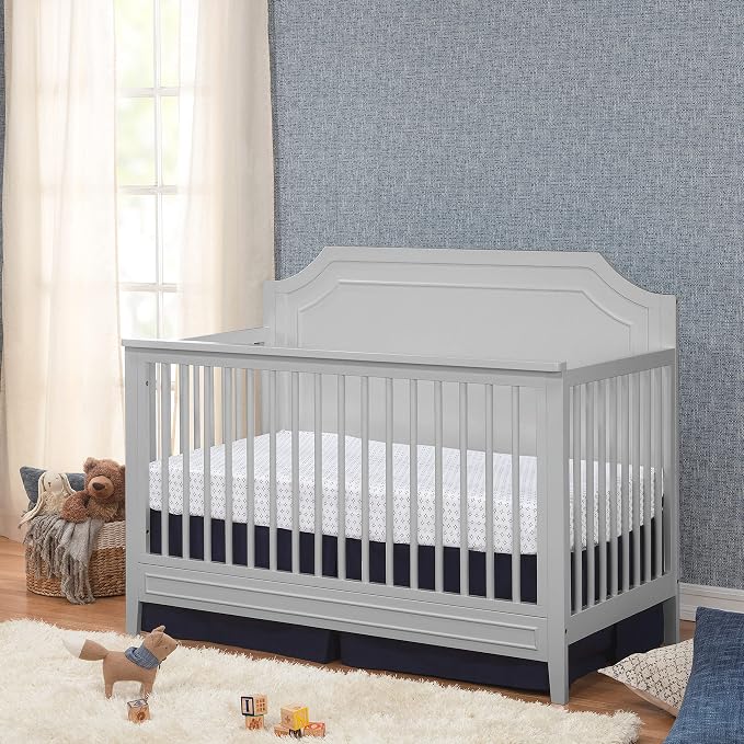 Davinci Chloe Regency 4-in-1 Convertible Crib in Fog Grey, Greenguard Gold Certified