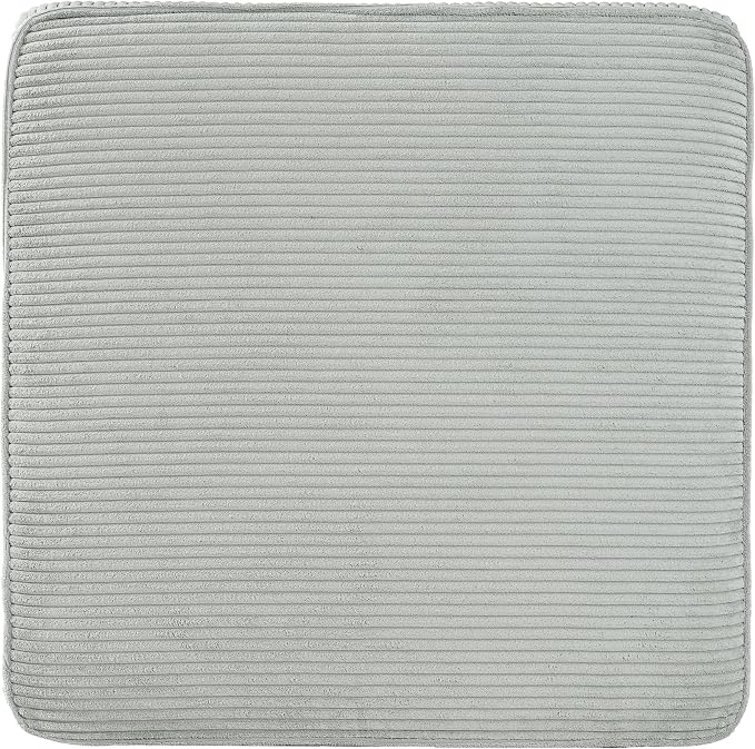 Christopher Knight Home Kyle Corduroy Woven Upholstery Square Ottoman, Living Room Sofa Ottoman with Wood Frame, Comfy Seating Experience with Dense Foam Padding, Non-Marking Foot Caps, Muted Green