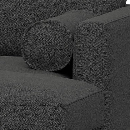 SIMPLIHOME Morrison Right Sectional Sofa in Woven-Blend Recycled Polyester Fabric, Charcoal Grey, 102-inches Wide, L-Shaped Couch with Right Chaise for the Living Room and Family Room