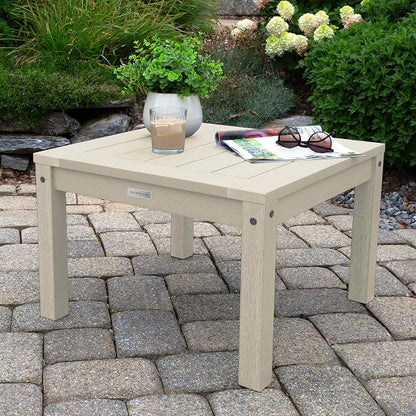 Highwood AD-KITCHGL2-WAE 2 Lehigh Garden Chairs with 1 Square Side Table 3-Piece Set, Whitewash