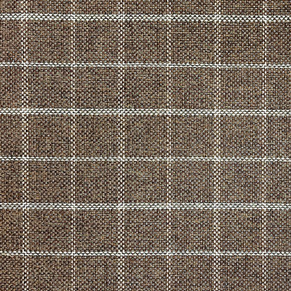 HomePop 18" Classic Square Storage Ottoman - Brown Windowpane