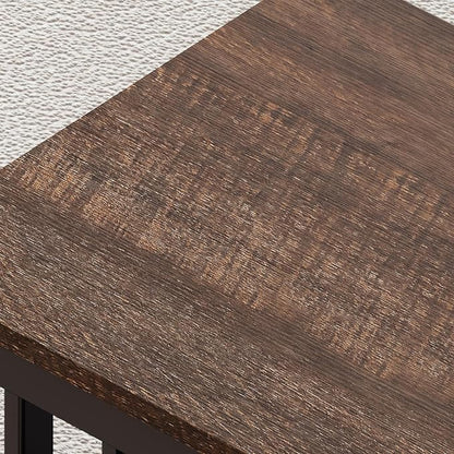 ChooChoo Mission Coffee Table, Wood Living Room Table with Shelf, 47 inch, Espresso