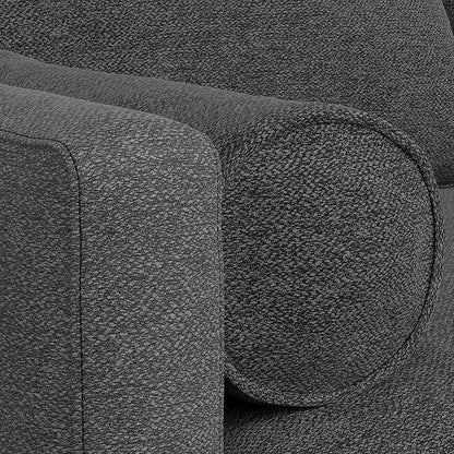 SIMPLIHOME Morrison Right Sectional Sofa in Woven-Blend Recycled Polyester Fabric, Charcoal Grey, 102-inches Wide, L-Shaped Couch with Right Chaise for the Living Room and Family Room