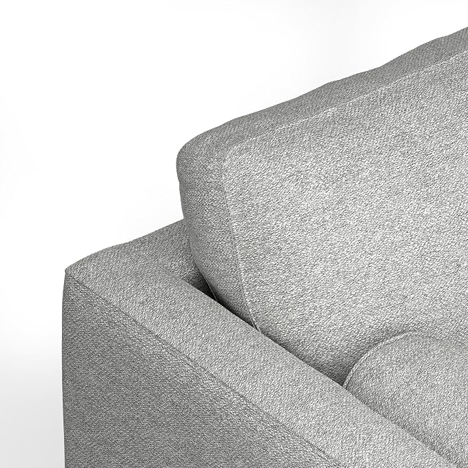 SIMPLIHOME Morrison Left Sectional Sofa in Woven-Blend Recycled Polyester Fabric, Mist Grey, 102-inches Wide, L-Shaped Couch with Left Chaise for The Living Room and Family Room