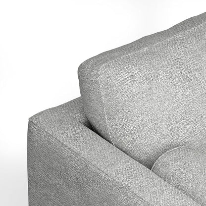 SIMPLIHOME Morrison Left Sectional Sofa in Woven-Blend Recycled Polyester Fabric, Mist Grey, 102-inches Wide, L-Shaped Couch with Left Chaise for The Living Room and Family Room