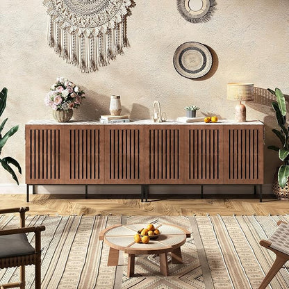 BVIUNTWO Set of 2,3 Door Accent Storage Cabinet with Doors and Adjustable Shelf,Freestanding Buffet Cabinet,Modern Sideboard Buffet Cabinet for Living Room,Dining Room,Kitchen,Hallway
