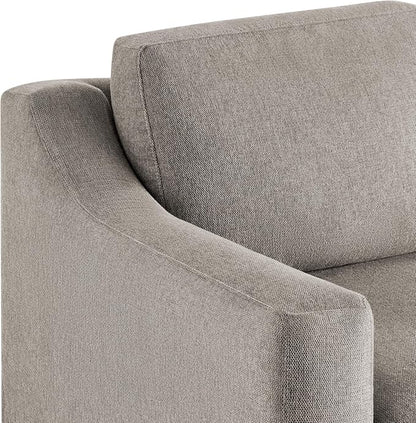 Serta® Hawthorne 90.6" Slipcovered Queen-Size Convertible Pop-up Sofa, Dreamcoil® Comfort, Woven Polyester Blend Fabric, Flax