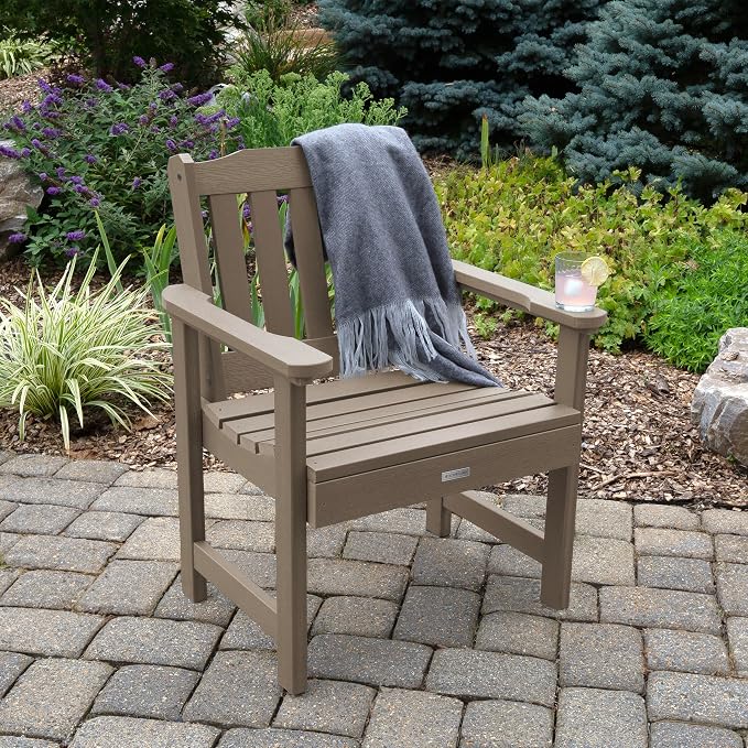 Highwood AD-KITCHGL2-WBR 2 Lehigh Garden Chairs with 1 Square Side Table 3-Piece Set, Woodland Brown