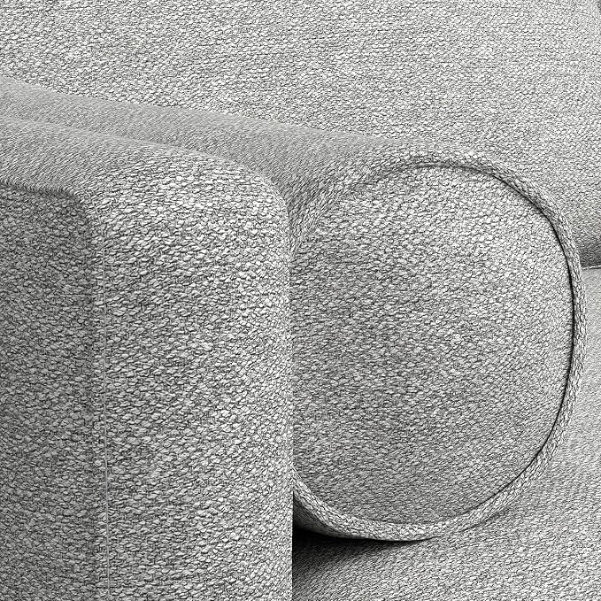 SIMPLIHOME Morrison Left Sectional Sofa in Woven-Blend Recycled Polyester Fabric, Mist Grey, 102-inches Wide, L-Shaped Couch with Left Chaise for The Living Room and Family Room