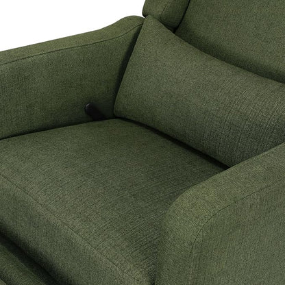 Davinci Carter's Arlo Recliner and Swivel Glider, Water Repellent & Stain Resistant, Greenguard Gold & CertiPUR-US Certified, Performance Forest Green Linen