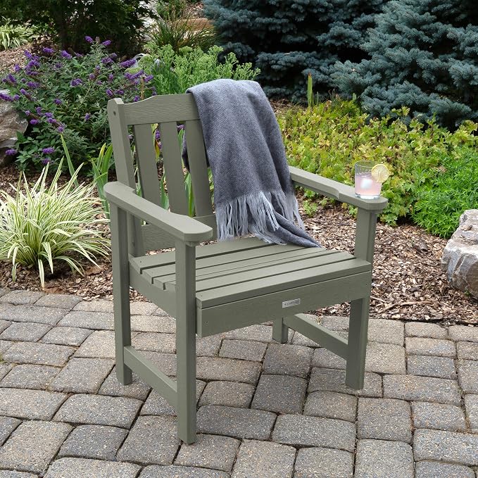 Highwood AD-KITCHGL2-EUC 2 Lehigh Garden Chairs with 1 Square Side Table 3-Piece Set, Eucalyptus