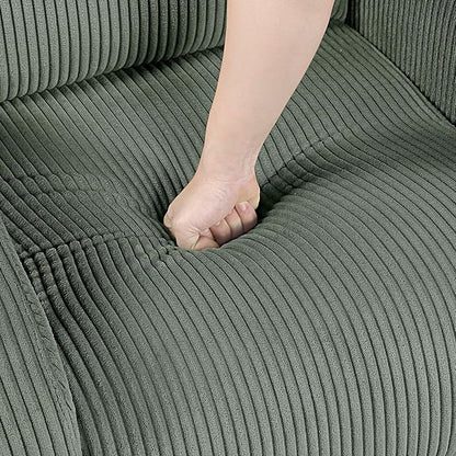 Lexicon Power Lift Recliner Chair for Elderly with Remote Control, Gentle Lift Motion, Side Pocket Armrest, Corduroy Upholstered Electric Recliner for Living Room/Bedroom, Easy Assembly, Green