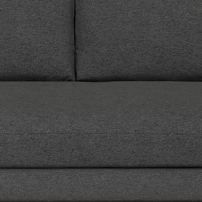 SIMPLIHOME Morrison Right Sectional Sofa in Woven-Blend Recycled Polyester Fabric, Charcoal Grey, 102-inches Wide, L-Shaped Couch with Right Chaise for the Living Room and Family Room
